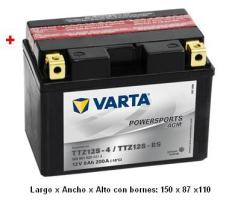 Baterias varta 50901 - VARTA MOTOCICLETA-12V 137**X76X134
