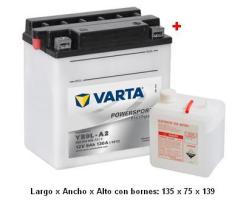 Baterias varta 50916 - VARTA MOTOCICLETA-12V 136**X76X140
