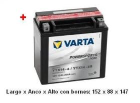 Baterias varta 51214 - VARTA MOTOCICLETA-12V 136**X82X161