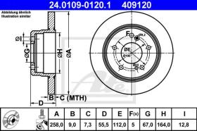 ATE 409120 - DISCO DE FRENO MERCEDES BENZ C-KLAS