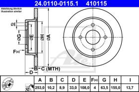  410115 - DISCO DE FRENO FORD FIESTA V (02-08
