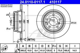 ATE 410117 - DISCO DE FRENO BMW 5ER REIHE/E34 (8