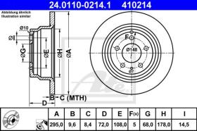 ATE 410214 - DISCO DE FRENO VOLVO 850 KOMBI (92-