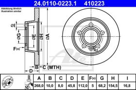 ATE 410223 - DISCO DE FRENO FORD GALAXY I (95-06