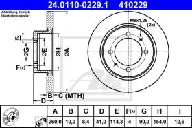  410229 - DISCO DE FRENO MITSUBISHI/VOLVO