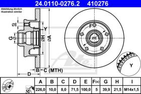 ATE 410276 - DISCO DE FRENO C/ ANILLO SENSOR SEA