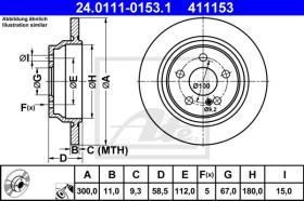 ATE 411153 - DISCO DE FRENO MERCEDES BENZ S-KLAS