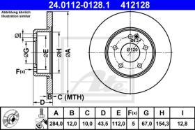 ATE 412128 - DISCO DE FRENO MERCEDES BENZ C-KLAS