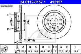 ATE 412157 - DISCO DE FRENO FIAT CROMA (05-)