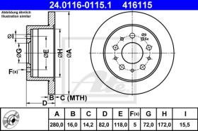 ATE 416115 - DISCO DE FRENO CITROEN JUMPER (02-0