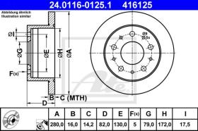 ATE 416125 - DISCO DE FRENO CITROEN JUMPER (06-)