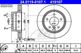 ATE 419107 - DISCO DE FRENO BMW 3ER REIHE/E36 (9