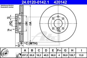 ATE 420142 - DISCO DE FRENO ALFA ROMEO 145 (94-0