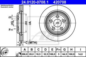 ATE 420708 - DISCO DE FRENO JAGUAR S-TYPE (CCX)