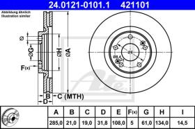 ATE 421101 - DISCO DE FRENO RENAULT R21 LIMOUSIN