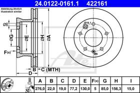 ATE 422161 - DISCO DE FRENO MERCEDES BENZ TRANSP