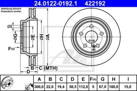 ATE 422192 - DISCO DE FRENO MERCEDES BENZ CL-KLA