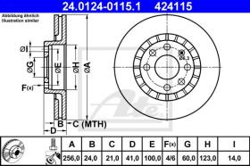 ATE 424115 - DISCO DE FRENO DAEWOO ARANOS (95-97