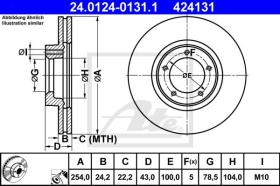 ATE 424131 - DISCO DE FRENO FORD TOURNEO (94-00)