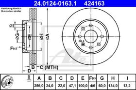 ATE 424163 - DISCO DE FRENO CHEVROLET NUBIRA (05