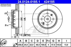 ATE 424185 - DISCO DE FRENO KIA MENTOR II (GB) (