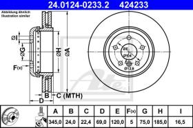 ATE 424233 - DISCO DE 2 PIEZAS BMW 5ER REIHE/F07