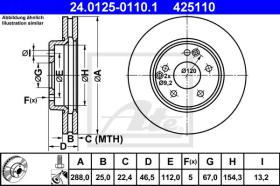  425110 - DISCO DE FRENO MERCEDES