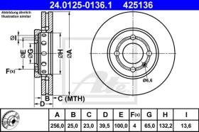 ATE 425136 - DISCO DE FRENO VOLKSWAGEN LUPO (98-