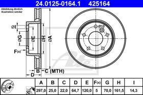 ATE 425164 - DISCO DE FRENO LAND ROVER RANGE ROV