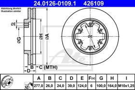 ATE 426109 - DISCO DE FRENO FORD MAVERICK (93-96