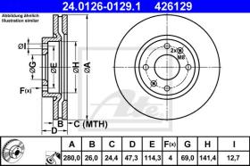 ATE 426129 - DISCO DE FRENO HYUNDAI ELANTRA (00-