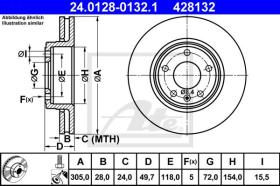 ATE 428132 - DISCO DE FRENO NISSAN PRIMASTAR (X8