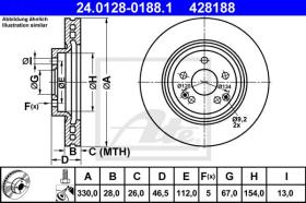 ATE 428188 - DISCO DE FRENO MERCEDES BENZ C-KLAS