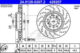 ATE 428207 - DISCO DE FRENO DCHO. BMW 3ER REIHE/