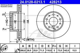 ATE 428213 - DISCO DE FRENO CITROEN JUMPER (06-)