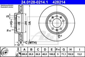 ATE 428214 - DISCO DE FRENO CITROEN JUMPY (07-)