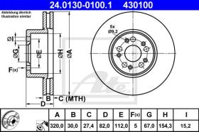 ATE 430100 - DISCO DE FRENO MERCEDES BENZ CL-KLA