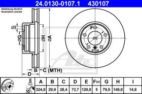 ATE 430107 - DISCO DE FRENO BMW 5ER REIHE/E39 (9