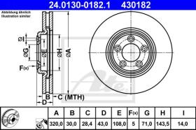 ATE 430182 - DISCO DE FRENO JAGUAR S-TYPE (CCX)