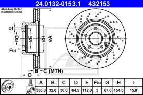 ATE 432153 - DISCO DE FRENO MERCEDES BENZ E-KLAS