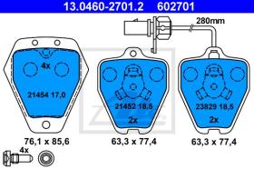 ATE 602701 - JGO. PASTILLAS AUDI A6 (C5) (97-05)