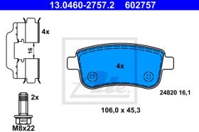 ATE 602757 - PAST.FRENO RENAULT GRAND SCENIC (JZ