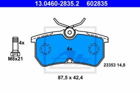 ATE 602835 - JGO. PASTILLAS FORD FIESTA V (02-08