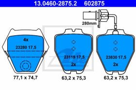 ATE 602875 - JGO. PASTILLAS AUDI A6 (C5) (97-05)