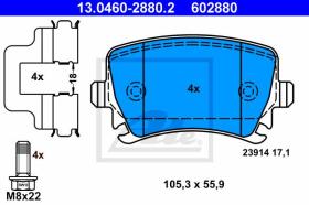 ATE 602880 - JGO. PASTILLAS AUDI A3 / A3 SPORTBA