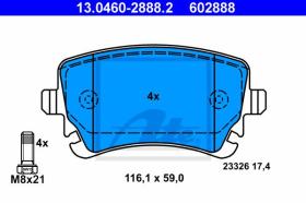 ATE 602888 - JGO. PASTILLAS AUDI A4 (B6/B7) (01-