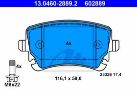 ATE 602889 - JGO. PASTILLAS AUDI A4 (B6/B7) (01-