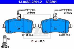 ATE 602891 - JGO. PASTILLAS PEUGEOT 407 COUPE (0