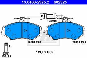 ATE 602925 - JGO. PASTILLAS AUDI 100 (83-90)