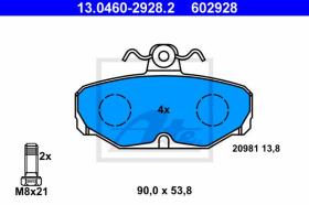 ATE 602928 - JGO. PASTILLAS FORD SCORPIO / GRANA